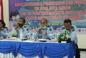 Perkuat Pengawasan Orang Asing Kanim Ambon Gelar Rakor Timpora