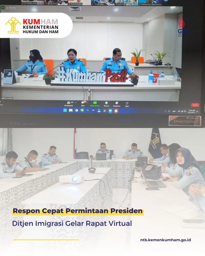 Respon Cepat Permintaan Presiden, Ditjen Imigrasi Gelar Rapat Virtual