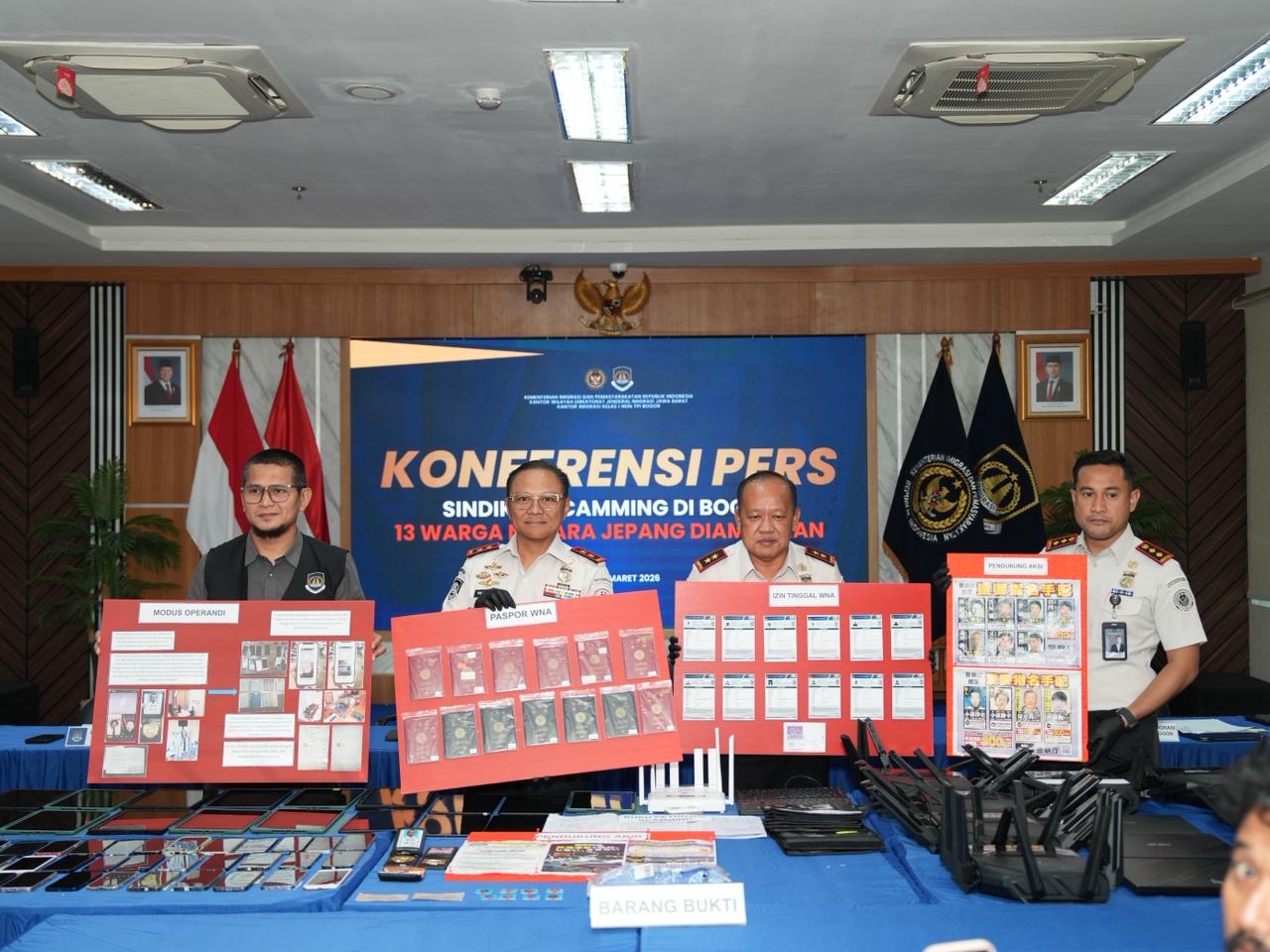 Imigrasi Bogor Amankan 13 Warga Negara Jepang Diduga Pelaku Penipuan Daring